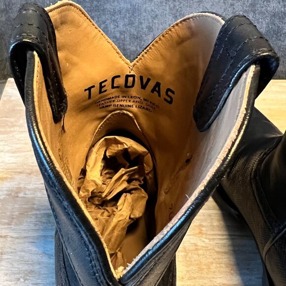 Tecovas “The Casey” Women’s Booties – Midnight Lizard | Size 6B - Picture 6 of 6